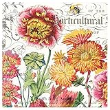 Michel Design Works 20-Count 3-Ply Paper Cocktail Napkins, Blooms and Bees
