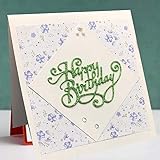 Cutting Dies Happy Birthday,Metal Die Cuts for Card Making Embossing Stencil for Scrapbooking DIY Album Paper Cards Art Craft