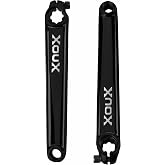 XOUX Grind BMX Crankset 175mm 3-Piece Cr-Mo Cranks, 19mm, Black