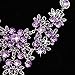 Gbell Clearance! Charm Wedding Bridal Crystal Necklace Earrings Jewelry Set Fine Rhinestone Women's Prom Jewelry Statement (Purple)