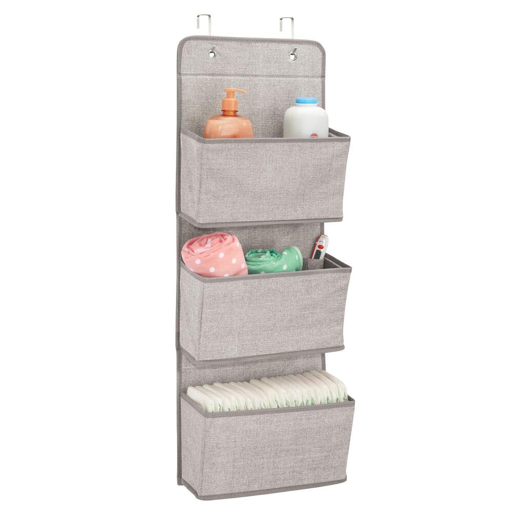 mDesign Soft Fabric Wall Mount/Over Door Hanging Storage