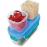 Rubbermaid LunchBlox Leak-Proof Snack Pack Lunch Containers, Blue