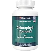 HARMONIFY Chlorophyll Capsules 450mg, Natural Chlorophyll Pills for Women & Men – Highly Bioavailable Chlorophyll Supplement – 120 Capsules