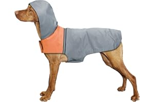 HAVENFLY Dog Raincoat with Reflective Strip, Ultra Light Breathable Waterproof Dog Rain Jacket, Adjustable Waterproof Dog Raincoat with Hood, Suitable for Small, Medium, and Large Dogs (Grey, XL)