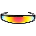 SA106 Mirror Lens Monolens Cyclops Robotic Futuristic Sunglasses
