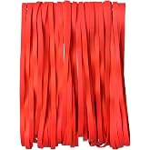 AMUU Rubber Bands 50 Pcs 8in Big Wide Large Rubber Band for Trash Cans | Elastic Rubber Bands for Office Supplies File Folders Box Books gifts Notebook Red