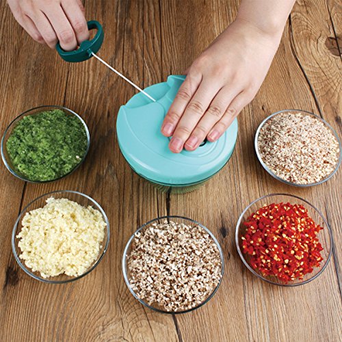 Meat Grinder Mandoline Slicer Food Chopper and Citrus Juicer 4-in-1 Manual Kitchen Gadget Set - Thumbnail 4