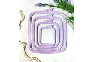 LUCA-S Cross Stitch Square Hoop - Nurge Embroidery Hoop (Purple, 11" x 9.80")