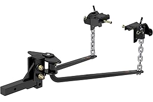 CURT Manufacturing 17050 MV Round Bar Weight Distribution Hitch, 6,000 LBS GTW, 2-Inch Shank