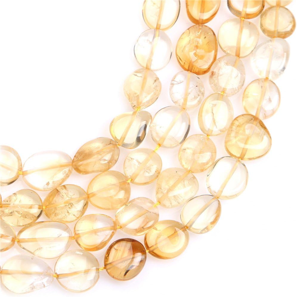 Sweet & Happy Girl's Store 9X12mm Freeform Potato Shape Gemstone Citrine Beads Strand 15 Inch Jewellery Making Beads - Image 3
