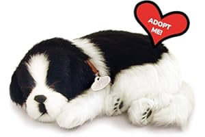 PERFECT PETZZZ Border Collie - Pet Mate/Nap Breathing Life Like Sleeping Dog in Bed Sleeping Pet