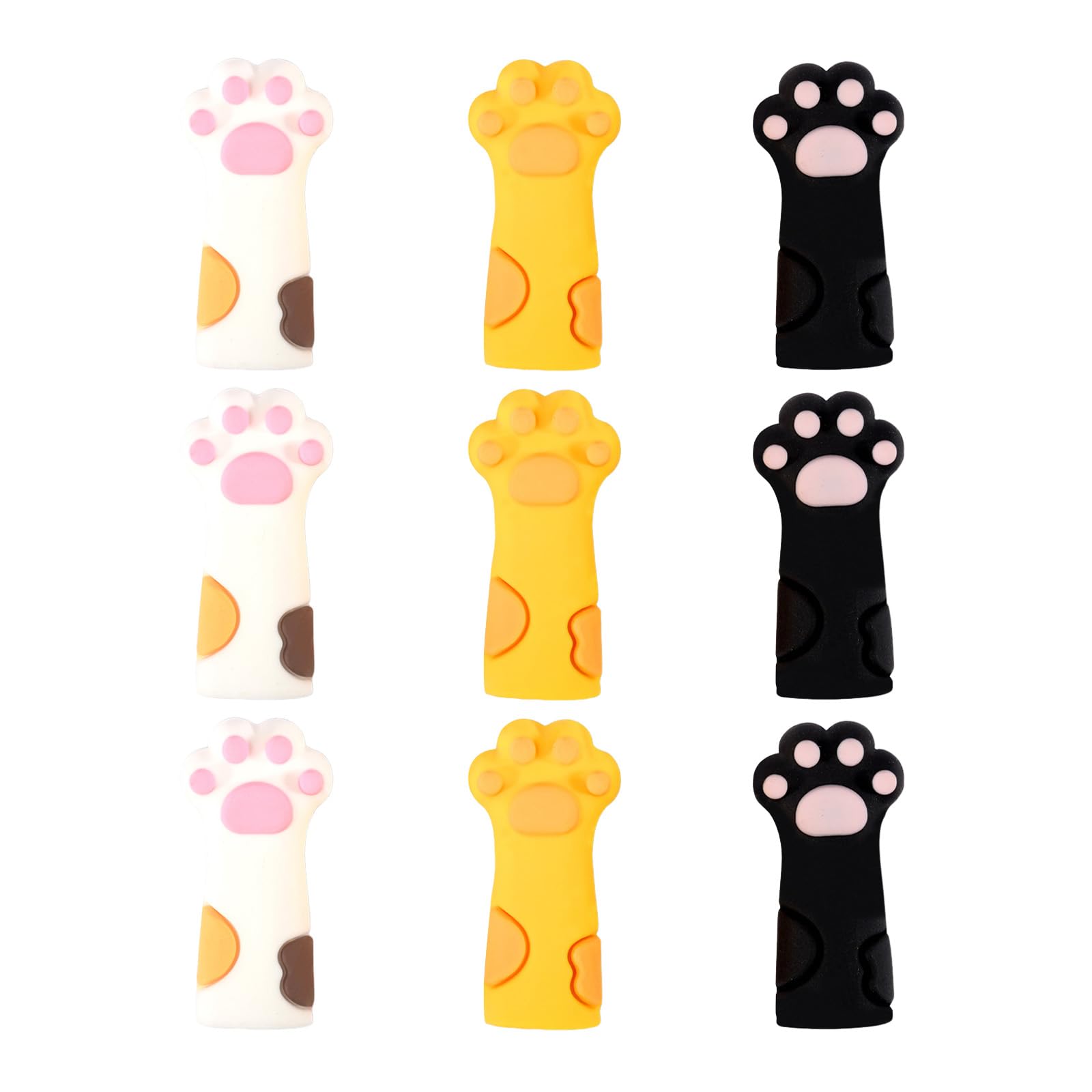 Acpetdr 9pcs Knitting Needle Sheath, Cat's Paw Knitting Needle Sheath, Knitting Tool Accessories, Silicone Cute Knitting Needle Tip Sheath, Crochet Hook Accessories, for Crochet Hook Needle Tips