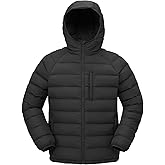 TBMPOY Men's Puffer Jacket Lightweight Hooded Winter Warm Water-Resistant Coat for Ski Casual Travel