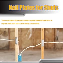 Nail Plates for Wood Studs, 1.5 x 2.5 Inch Sharp