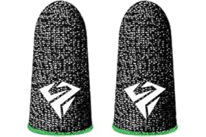 BWESOO 1 Pair of Black Finger Sleeves for Pubg Mobile Games Gaming Breathable Fingertips Sweatproof Fingertip for Cell Phone 