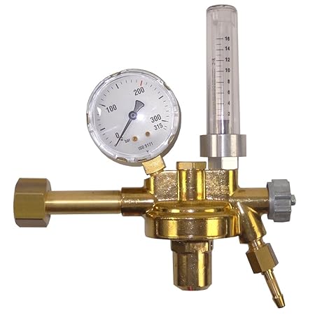 Druckminderer Argon 200bar mit Flowmeter - deutsches Produkt -von Gase Dopp