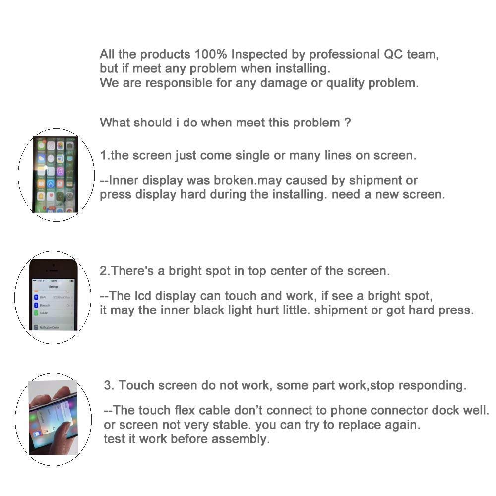 recyco Screen Replacement Compatible iPhone 7 Front Camera + Facing Proximity Sensor + Ear Speaker -4.7 inch LCD Display Digitizer 3D Touch Assembly + Tools White