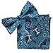 EBC1B12 Multicolored Patterned Silk Pre-tied Bow Tie Cufflink Hanky By Epoint