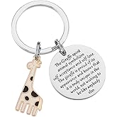 AHAETH Giraffe Gift Ideas Key Chain For Women Men Teens Adults Giraffe Items Jewelry Giraffee Key Charm Girrafe Keychain