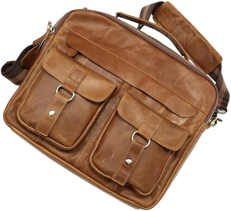 Leather art satchelartist's art messenger bag on the art bag (Khaki