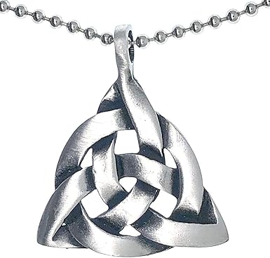 NC88 Joyas Trinity Celtic Triqeutra 2 caras Amuleto Charm Plata