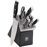 Henckels x Emeril, Nola Self Sharpening 7-Pc Knife Set, German Engineered | Automatically Sharpens Knives When Stored in The Knife Block. Dishwasher Safe, Comfortable Handle, Effortless Cutting.