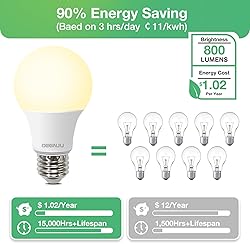 DEGNJU A19 LED Light Bulbs, 60 Watt Equivalent LED
