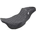Saddlemen 0801-1174 SC80807DB Pro Series SDC Performance Grip Seat TOURING MODELS, Black With Black Stitch