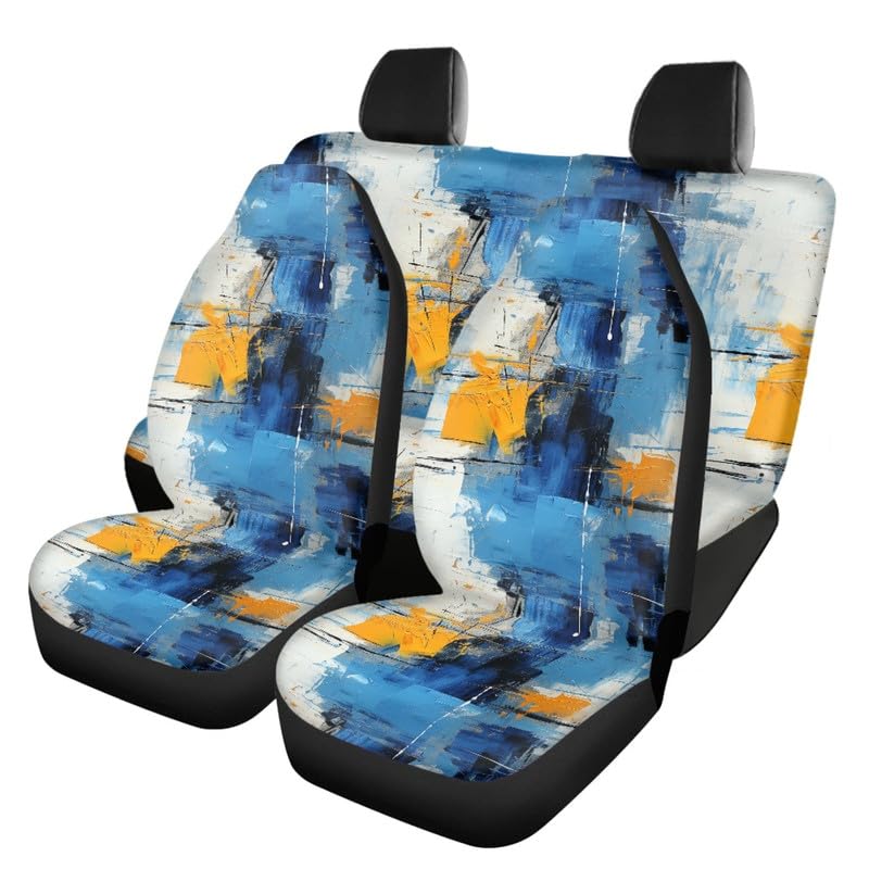 Semiouray Multi-Color Graffiti Print Car Seat