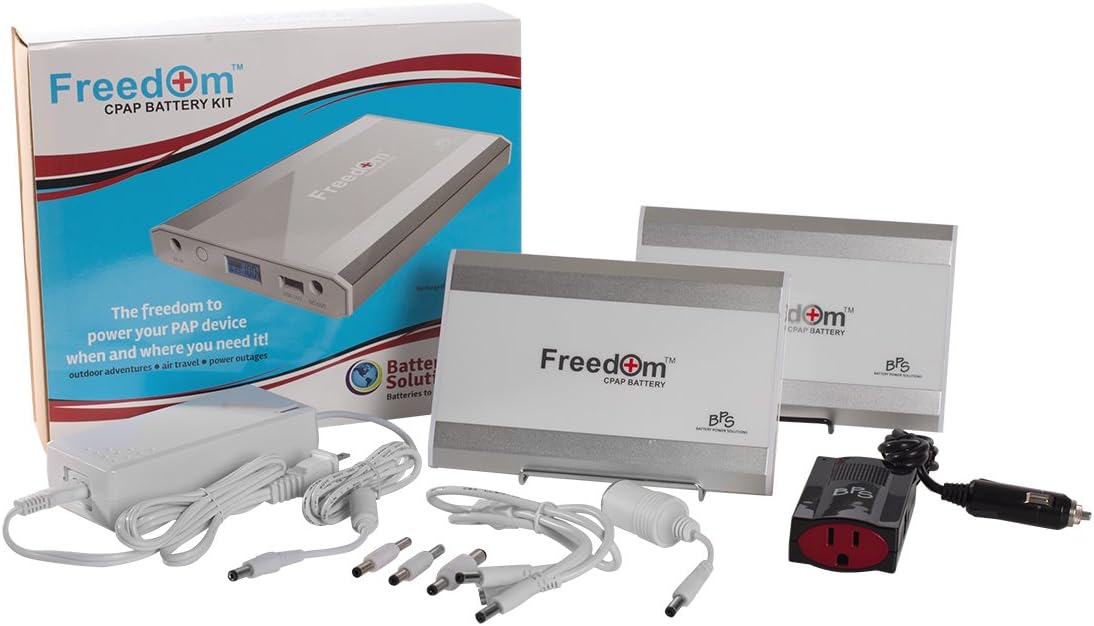 Freedom CPAP Battery Kit with 150W Sine Wave Power Inverter (Dual