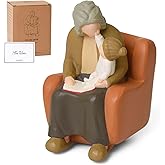 Lnrkai Gifts for Grandma, Great Grandma Gifts for Mother's Day Anniversary, First Time Grandmother Gift, Sculpted Hand-Painted Nana Figure