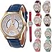 yunanwa 10 Pack Bling Rhinestone Women Dress Watches Quartz Leather Strap Eiffel Tower Wholesale