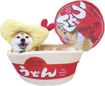 Amazon ペットベッド ペットハウス 猫 犬 動物 カップ麺 おしゃれ おもしろ インテリア うどん 映え ３点セット L Waierlu ベッド ソファ 通販