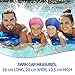 Swimtastic Swimming Cap - 2 Pack Large Swim Cap for Long Hair - Swimming Cap for Women, Kids, Men - Swim Caps for Curly Hair, Dreadlocks or Braids (Pink + Blue)