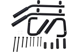 BTSHUB 16pcs Front and Rear Grab Handles Kit Grab Bars Compatible for Jeep Wrangler JK 2DR/4DR 2007-2017
