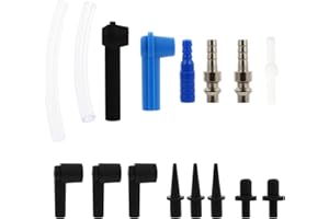 FAVOMOTO Brake Bleeder Cylinder Adapters 16pcs Car Brake Bleeder Kit Auto Oil Change Replacement Tool Connector for Automotive Replacement Tool Car Brake Fluid Exchange Tool