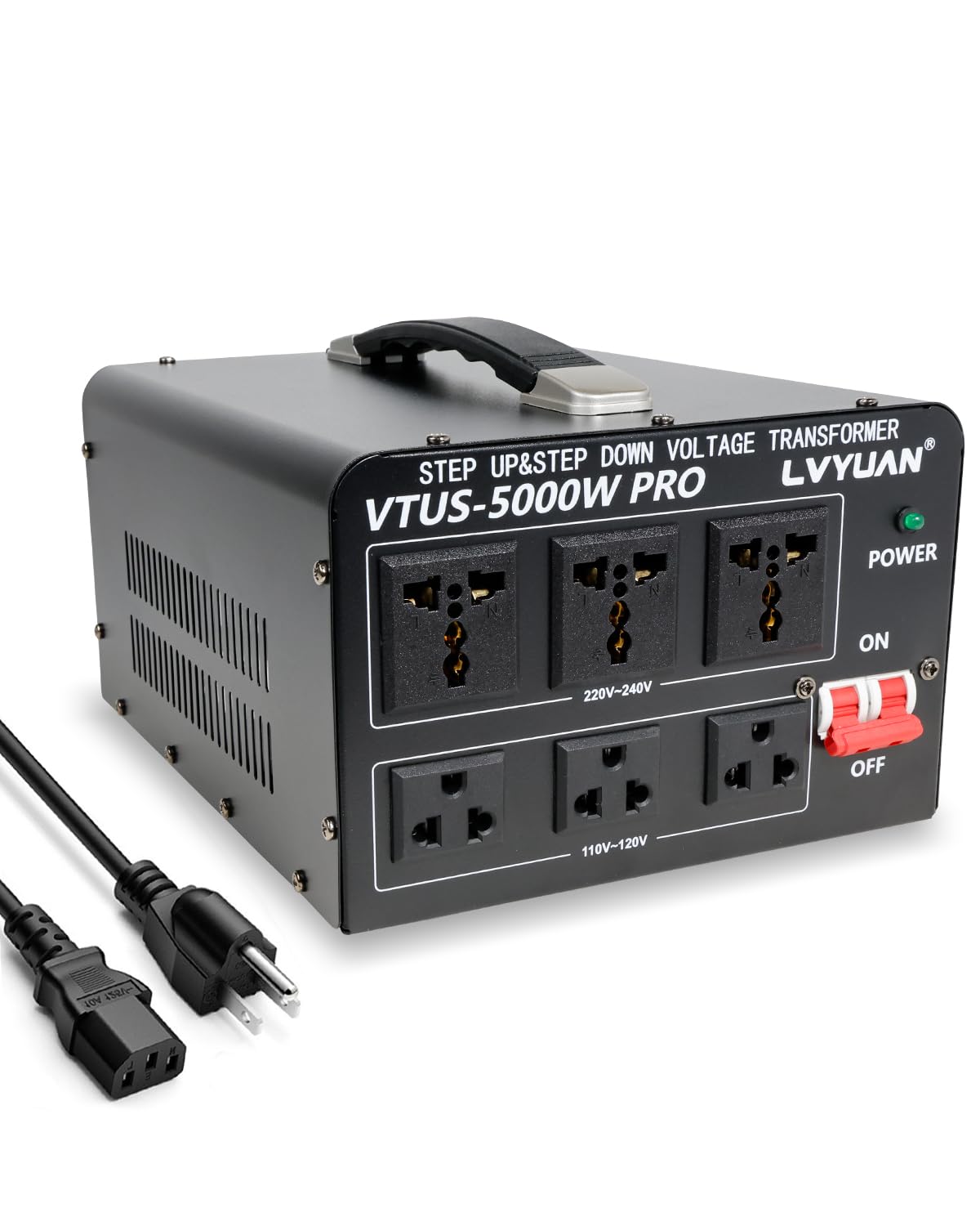 Photo 1 of ***FACTORY SEALED***
LVYUAN 5000 Watt Voltage Converter Transformer Heavy Duty Step Up Step Down AC 110V/120V/220V/240V Converter with Hard-Wiring