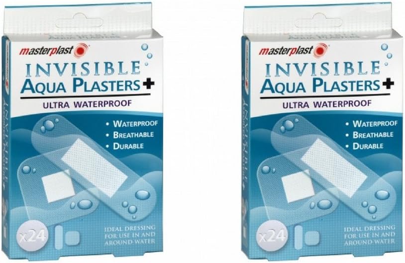 Masterplast Invisible Aqua Plasters 2 Pack 48 Total Bandages