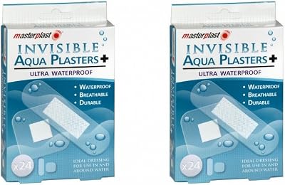 Masterplast Invisible Aqua Plasters 2 Pack 48 Total Bandages