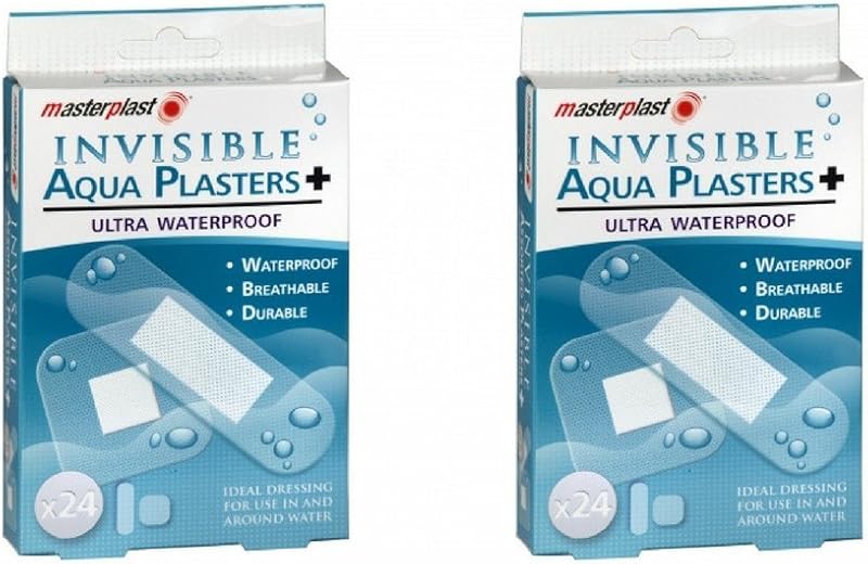 Masterplast Invisible Aqua Plasters 2 Pack 48 Total Bandages
