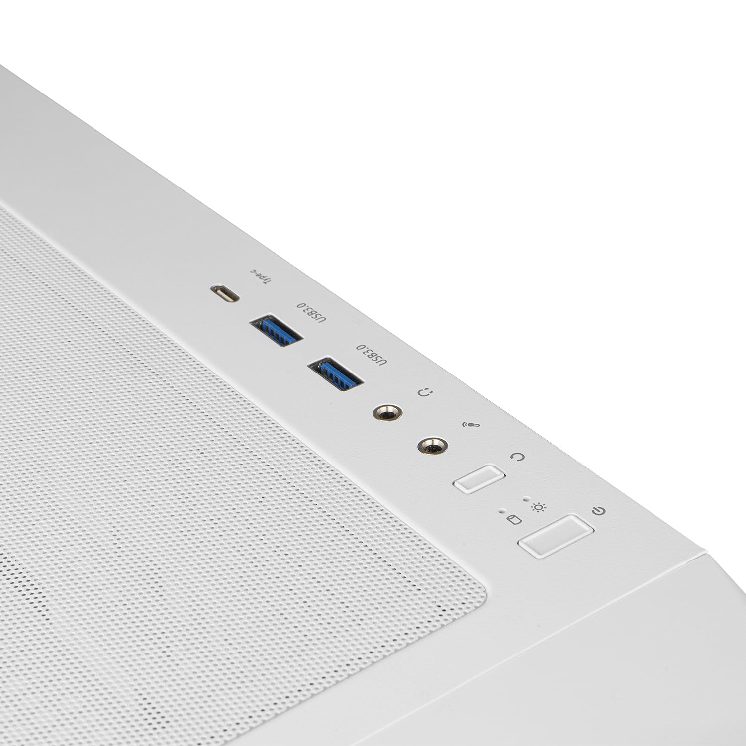 NOX Xtreme Products Hummer BIOS White – ATX/Micro-ATX/ITX Midi-Tower mit 8"-LCD-Display, Front Metal Mesh, Seitenfenster aus gehärtetem Glas, Platz für 11 Lüfter, USB-C/USB 3.0, Weiß 8