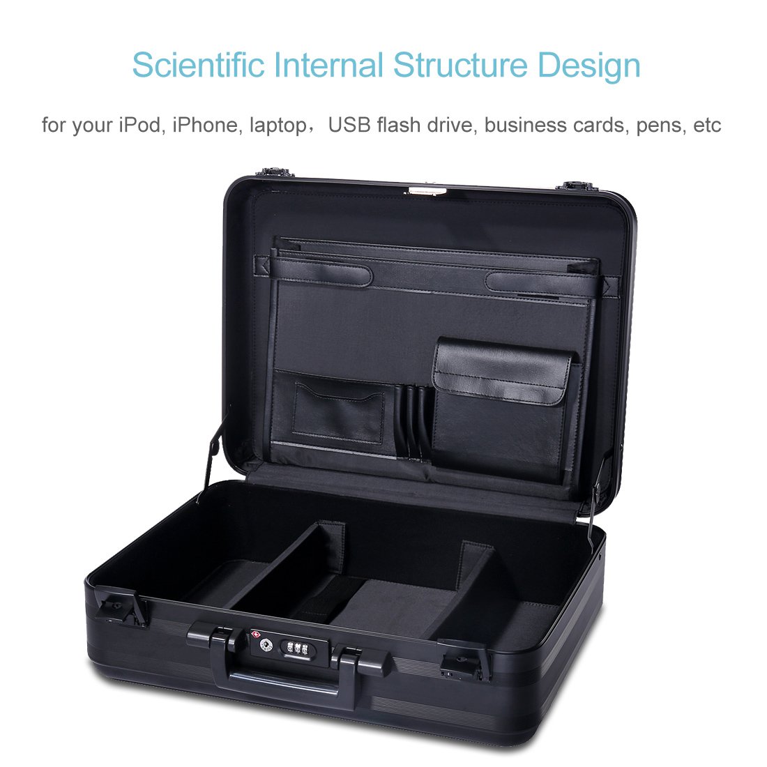 Tokers Aluminum Briefcase Attache Cases for men Laptop Metal briefcases black 781871126982 eBay
