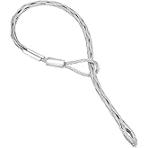 QWORK Cable Pulling Socks Grip, 3306 Lbs Breaking Strength, 3.3 Ft Cable Puller Socks Wire Mesh Puller Socks Grip, for 1-2" Cable