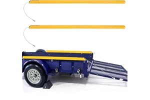 ECOTRIC 2-Sided Assist System Tailgate Utility Trailer Gate&Ramp w/ 12 to 24 Inch Height Side Rail 4 to 6 Feet Height Ramp Tr