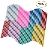 KUUQA 70 Pcs Glitter Hot Melt Glue Adhesive Glue Sticks for DIY Art Craft 7 x 100mm (7 Colors)