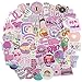 Cute Laptop Stickers for Girl Lovely Pink Water Bottle Stickers 50pcs Pack Vinyl Skateboard Computer Travel Case Guitar Snowboard Luggage Car Bike Phone Graffiti Decal