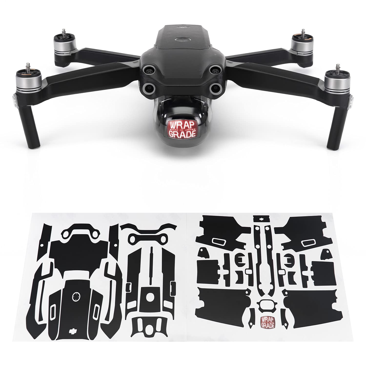 Wrapgrade Main Unit Skin DJI Compatible with DJI Air 2S (STEALTH BLACK)