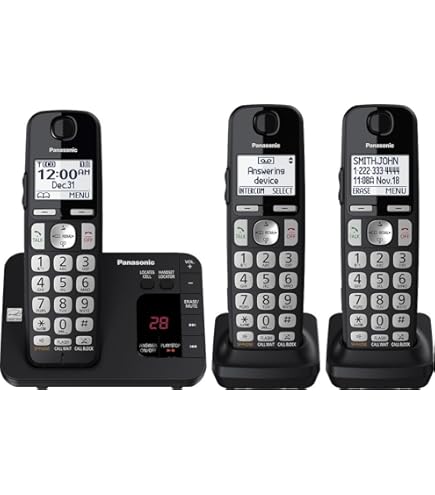 Amazon.com : Panasonic 3 Handset Expandable Cordless Phone System