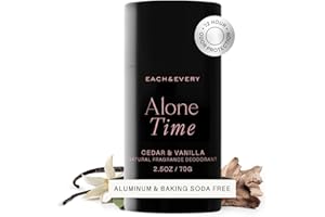 Each & Every Aluminum Free Deodorant for Men & Women - All Natural Deodorant for Sensitive Skin, EWG Verified - Clean, Baking Soda Free, Plant-Based Fragrance, Cedar & Vanilla, 2.5oz