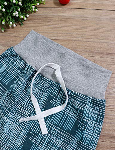 Newborn Baby Boy Clothes Crew Letter Print Romper+Long Pants+Hat 3PCS Outfits Set,Soft Breathable Fabric (F-Blue, 6-9 Months)